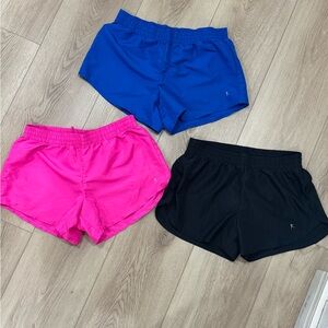 Danskin Now Women's Athletic Shorts - Vibrant Blue, Pink, and Black